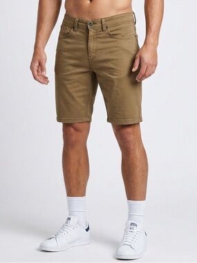 124 DU/ER Men's No Sweat Short Relaxed Fit - Desert Khaki, Sz 32